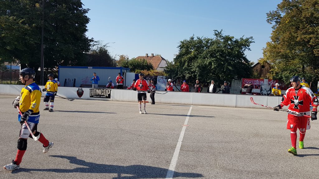 Hokejbalový zápas Hancop Dolné hony vs Slávia Právnik